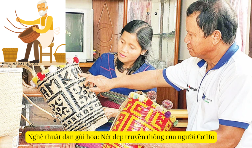 The art of weaving flower baskets: The traditional beauty of the Co Ho people